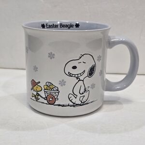 Peanuts Easter Snoopy & Woodstock Easter Beagle 21 oz Ceramic Mug NWT